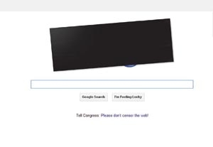Google and Wikipedia Lead Blackouts to Halt Anti-Piracy Bills SOPA and PIPA