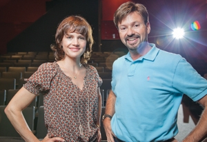 Howard Fine and Carla Gugino
