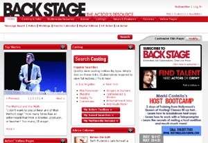 New Features on the Back Stage Website