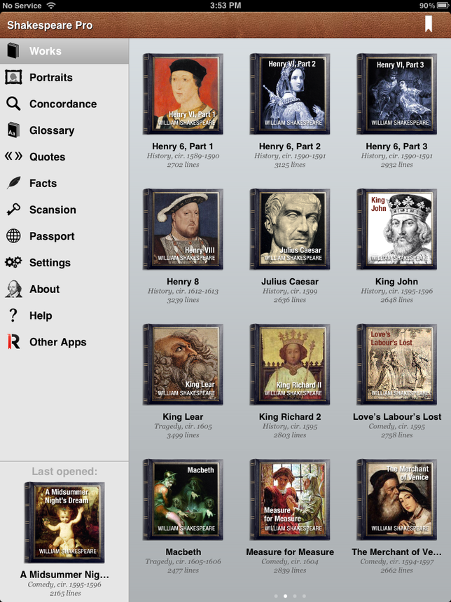 A Shakespeare Collection for Your Tablet